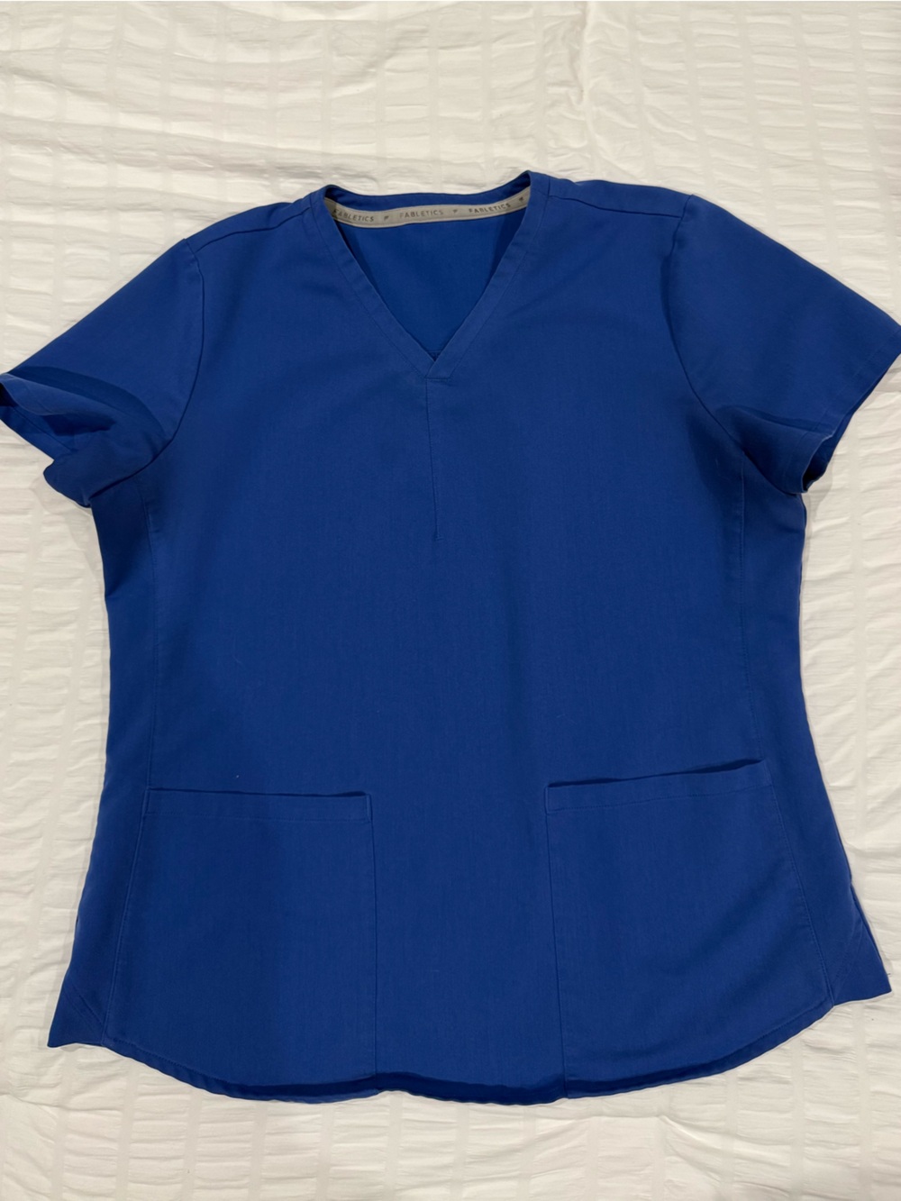 Fabletics Royal Blue “Method 2-pocket Scrub Top”